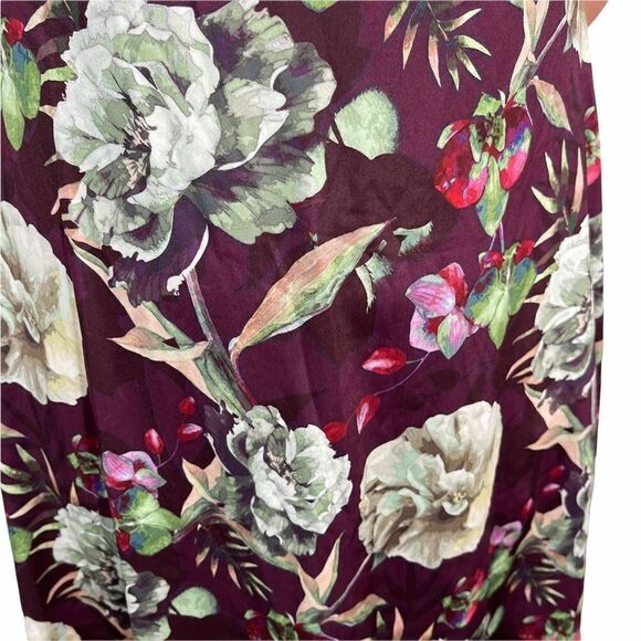 Cowcow Maroon Floral Sleeveless Dress - Picture 7 of 7